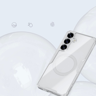 Nillkin Nature TPU Pro magnetinis dėklas su MagSafe Samsung Galaxy S25+ - baltas 10