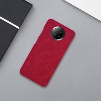 Atverčiamas dėklas Nillkin Qin odinis Xiaomi Redmi Note 9T 5G Juodas 14