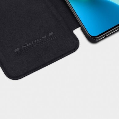 Atverčiamas dėklas Nillkin Qin odinis Xiaomi Redmi Note 9T 5G Juodas 7