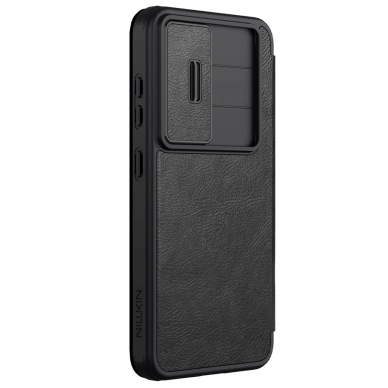 Nillkin Qin Pro Dėklas Samsung Galaxy S25 with Flip and Camera Cover - Juodas 2