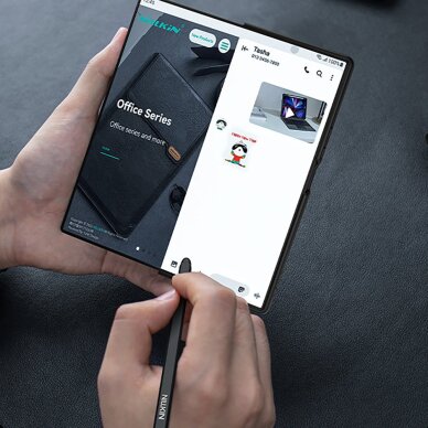 Samsung Galaxy Z Fold 7 Nillkin Qin Pro dėklas su S Pen vieta – juodas 10 Samsung Galaxy Z Fold 7 Nillkin Qin Pro dėklas su S Pen vieta – juodas 10
