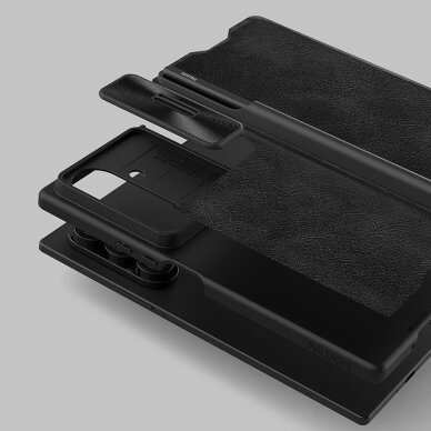 Samsung Galaxy Z Fold 7 Nillkin Qin Pro dėklas su S Pen vieta – juodas 13