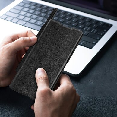 Samsung Galaxy Z Fold 7 Nillkin Qin Pro dėklas su S Pen vieta – juodas 7