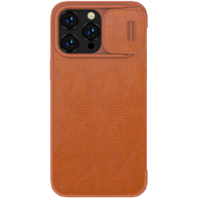 Dėklas Nillkin Qin Pro Leather Case iPhone 14 Pro Max Rudas 2 Dėklas Nillkin Qin Pro Leather Case iPhone 14 Pro Max Rudas 2