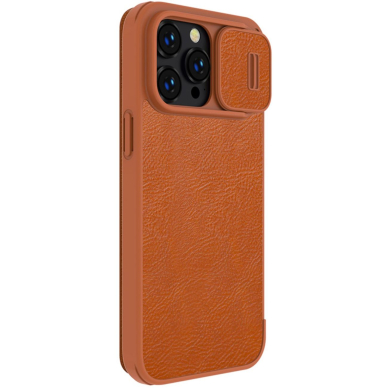 Dėklas Nillkin Qin Pro Leather Case iPhone 14 Pro Max Rudas 5 Dėklas Nillkin Qin Pro Leather Case iPhone 14 Pro Max Rudas 5