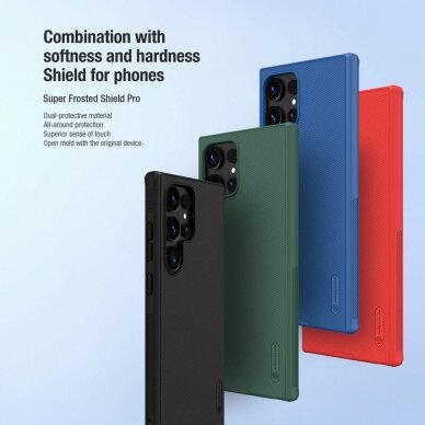 Dėklas Nillkin Super Frosted Shield Pro armored case for Samsung Galaxy S24 Ultra - Raudonas 6 Dėklas Nillkin Super Frosted Shield Pro armored case for Samsung Galaxy S24 Ultra - Raudonas 6