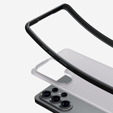 Samsung Galaxy S26 Ultra Nillkin Super Frosted Shield Pro dėklas – juodas pusiau skaidrus 8
