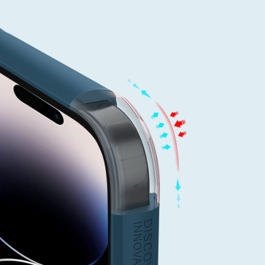 Dėklas Nillkin Super Frosted Shield Pro iPhone 14 Pro Mėlynas 6 Dėklas Nillkin Super Frosted Shield Pro iPhone 14 Pro Mėlynas 6