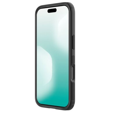 iPhone 17 Pro Max dėklas Nillkin Super Frosted Shield Pro Magnetic, MagSafe suderinamas – juodas 1