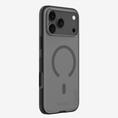 iPhone 17 Pro Max Nillkin Super Frosted Shield Pro Magnetic MagSafe dėklas – permatomas juodas 4 iPhone 17 Pro Max Nillkin Super Frosted Shield Pro Magnetic MagSafe dėklas – permatomas juodas 4