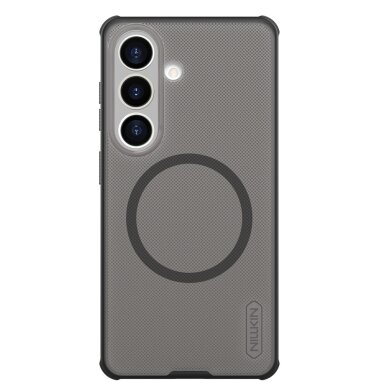 Samsung Galaxy S26 Nillkin Super Frosted Shield Pro Magnetic MagSafe dėklas – juodas pusiau skaidrus Samsung Galaxy S26 Nillkin Super Frosted Shield Pro Magnetic MagSafe dėklas – juodas pusiau skaidrus