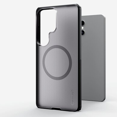 Samsung Galaxy S26 Ultra Nillkin Super Frosted Shield Pro Magnetic MagSafe dėklas – juodas pusiau skaidrus 6 Samsung Galaxy S26 Ultra Nillkin Super Frosted Shield Pro Magnetic MagSafe dėklas – juodas pusiau skaidrus 6