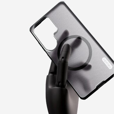 Samsung Galaxy S26 Ultra Nillkin Super Frosted Shield Pro Magnetic MagSafe dėklas – juodas pusiau skaidrus 8