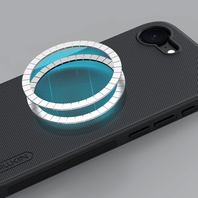 iPhone 16e Nillkin Super Frosted Shield Pro Magnetic dėklas - juodas 13