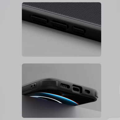 iPhone 16e Nillkin Super Frosted Shield Pro Magnetic dėklas - juodas 18