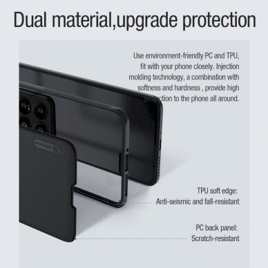 Dėklas Nillkin Super Frosted Shield Pro Magnetic Case for Xiaomi 14 Pro - Juodas 10