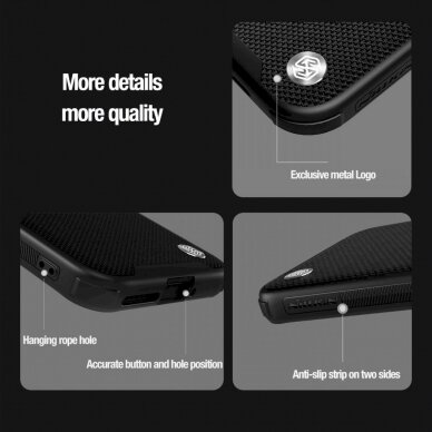 Dėklas Nillkin Textured Prop Magnetic Case for Xiaomi 14 Pro - Juodas 13