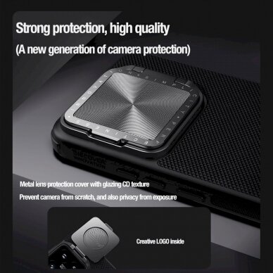 Dėklas Nillkin Textured Prop Magnetic Case for Xiaomi 14 Pro - Juodas 8