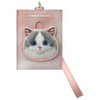 iPhone dėklas Nimmy Big Eyed Pet 2.0 Cat 3-in-1: telefonas + piniginė + sekimo įrenginys – rožinis 2