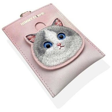 iPhone dėklas Nimmy Big Eyed Pet 2.0 Cat 3-in-1: telefonas + piniginė + sekimo įrenginys – rožinis 7