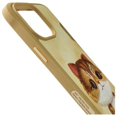iPhone 15 Pro dėklas Nimmy Big Eyed Pet 2.0 Katė – žalias 3