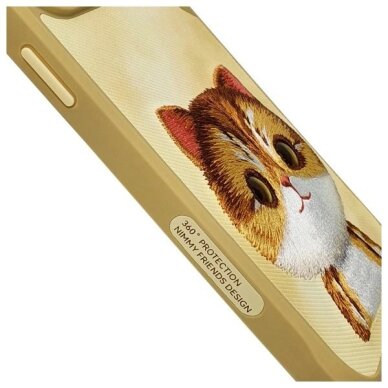 iPhone 15 Pro dėklas Nimmy Big Eyed Pet 2.0 Katė – žalias 4