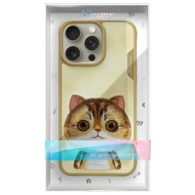 iPhone 15 Pro dėklas Nimmy Big Eyed Pet 2.0 Katė – žalias 9
