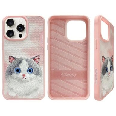 iPhone 15 Pro Max Nimmy Big Eyed Pet 2.0 katės dėklas – rožinis 1
