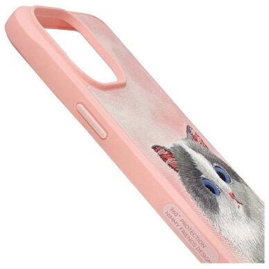 iPhone 15 Pro Max Nimmy Big Eyed Pet 2.0 katės dėklas – rožinis 3