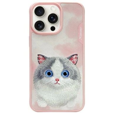 iPhone 15 Pro Max Nimmy Big Eyed Pet 2.0 katės dėklas – rožinis