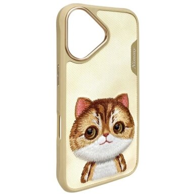 iPhone 16 dėklas Nimmy Big Eyed Pet 2.0 Cat – žalias 2