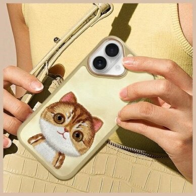 iPhone 16 dėklas Nimmy Big Eyed Pet 2.0 Cat – žalias 9