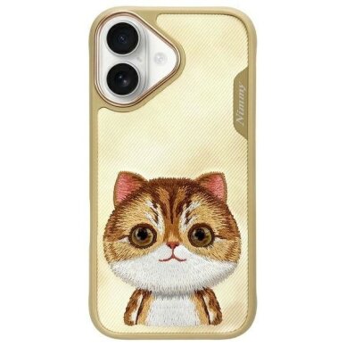 iPhone 16 dėklas Nimmy Big Eyed Pet 2.0 Cat – žalias