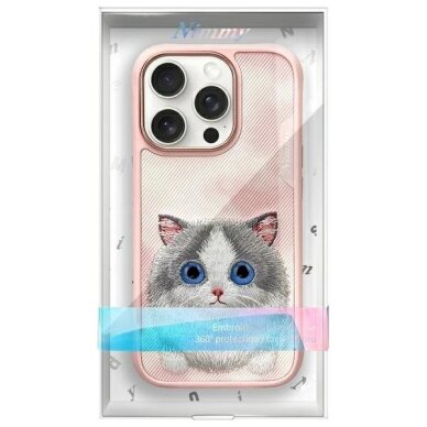 iPhone 16 Pro Max dėklas Nimmy Big Eyed Pet 2.0 Cat – rožinis 8