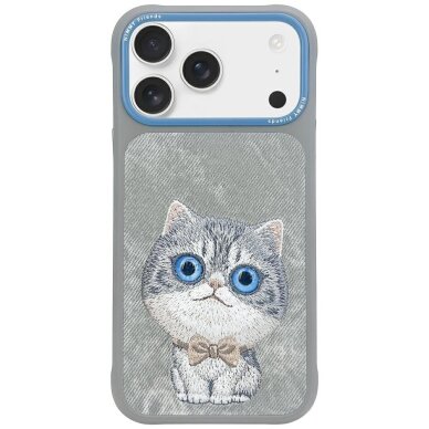 iPhone 17 Pro Max dėklas Nimmy Big Eyed Pet 2.0 Cat – pilkas iPhone 17 Pro Max dėklas Nimmy Big Eyed Pet 2.0 Cat – pilkas