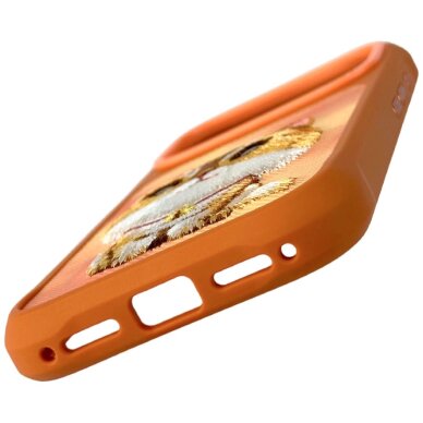 iPhone 17 Pro Max Nimmy Big Eyed Pet 2.0 Cat dėklas – oranžinis 1