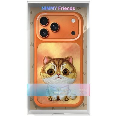 iPhone 17 Pro Nimmy Big Eyed Pet 2.0 Cat dėklas – oranžinis 6
