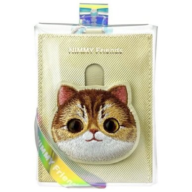 Nimmy Big Eyed Pet 2.0 katės piniginė su kortelių laikikliu – smėlio 5
