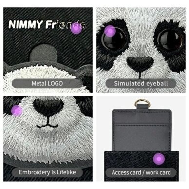 Dėkliukas Nimmy Big Eyed Pet 2.0 Katė su kortelių skyriumi – juodas 3