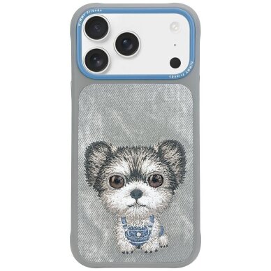iPhone 17 Pro Max dėklas Nimmy Big Eyed Pet 2.0 Dog – pilkas