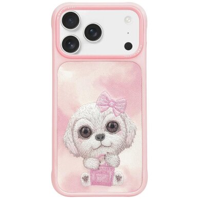 iPhone 17 Pro Nimmy Big Eyed Pet 2.0 šuns dėklas – rožinis