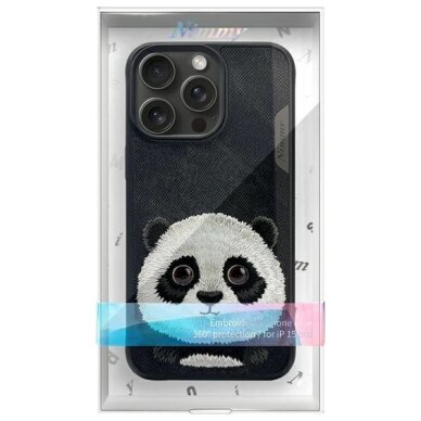iPhone 15 Pro Nimmy Big Eyed Pet 2.0 Panda dėklas – juodas 9