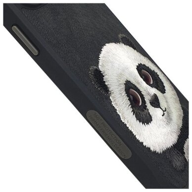 iPhone 15 Pro Max Nimmy Big Eyed Pet 2.0 panda dėklas – juodas 4