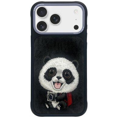 iPhone 17 dėklas Nimmy Big Eyed Pet 2.0 Panda – juodas iPhone 17 dėklas Nimmy Big Eyed Pet 2.0 Panda – juodas
