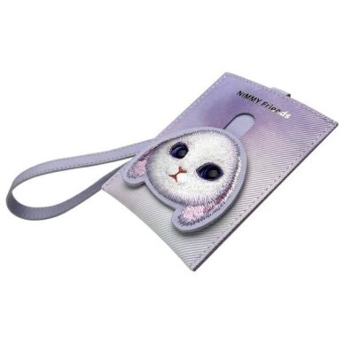 iPhone dėklas Nimmy Big Eyed Pet 2.0 Rabbit 3-in-1: telefonas + piniginė + sekimo įrenginys – violetinis 6