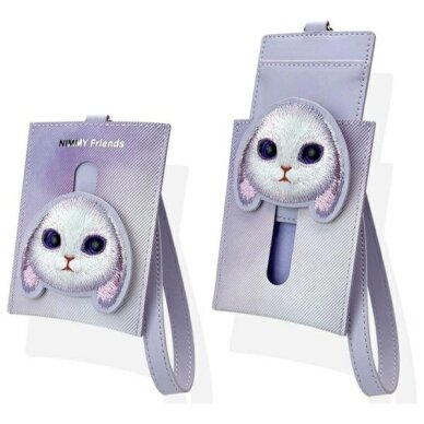 iPhone dėklas Nimmy Big Eyed Pet 2.0 Rabbit 3-in-1: telefonas + piniginė + sekimo įrenginys – violetinis 7 iPhone dėklas Nimmy Big Eyed Pet 2.0 Rabbit 3-in-1: telefonas + piniginė + sekimo įrenginys – violetinis 7