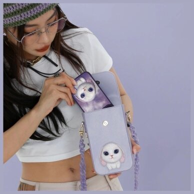 Telefoninė rankinė Nimmy Big Eyed Pet 2.0 Triušis – violetinė 6
