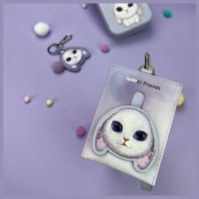 Nimmy Big Eyed Pet 2.0 Rabbit kortelių dėklas-piniginė – violetinis 3
