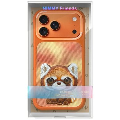iPhone 17 Pro Max Nimmy Big Eyed Pet 2.0 Raccoon dėklas – oranžinis 6