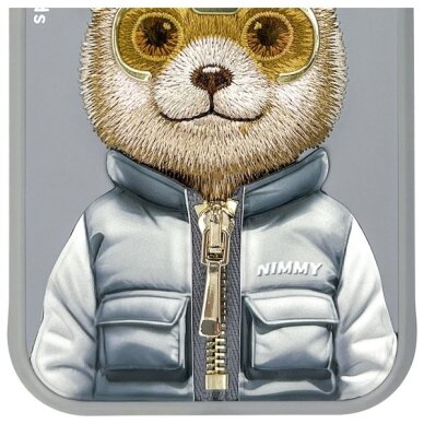 iPhone 15 Nimmy Cool&Cute 2.0 meškos dėklas – pilkas 10 iPhone 15 Nimmy Cool&Cute 2.0 meškos dėklas – pilkas 10